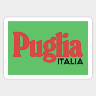 Puglia, Italia //Retro Typography Gift Design Magnet